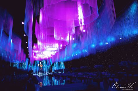 V Concept by Misa Vu Luxury Events #misavuluxuryevents #MisaVu #Decorations #Angelic #Wedding #luxury #white #events #stage #aisle #architecture #party #space #sketch Aurora Borealis Wedding Theme, Northern Lights Party, Aurora Borealis Wedding, Wavy Ceiling, Neon Parties, Angelic Wedding, Form Studies, Dance Themes, Roller Disco