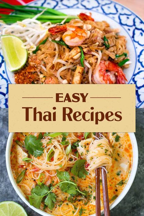 Easy Thai Recipes, Mango Sticky Rice, Recipes Beef, Thai Cooking, Easy Asian Recipes, Thai Dishes, Sticky Rice, Instapot Recipes, Noodle Dishes