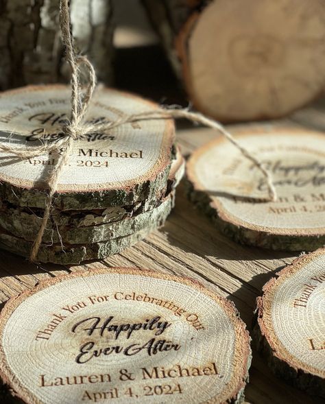 #weddingcoaster #engravedgift #personalized #personalizedcoasters #woodencoaster Wedding Coasters, Personalized Coasters, Wooden Coasters, Engagement Party, Coasters, Instagram