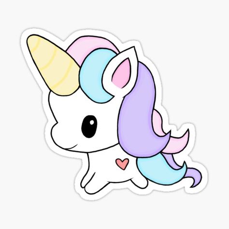 Cute pastel unicorn ~ • Millions of unique designs by independent artists. Find your thing. Unicornio Aesthetic, Unicorn Drawing Easy, Kids Paint Night, Easy Sketching, Beadwork Ideas, School Timetable, Mythical Beasts, Unicorn Drawing, Cute Easy Doodles