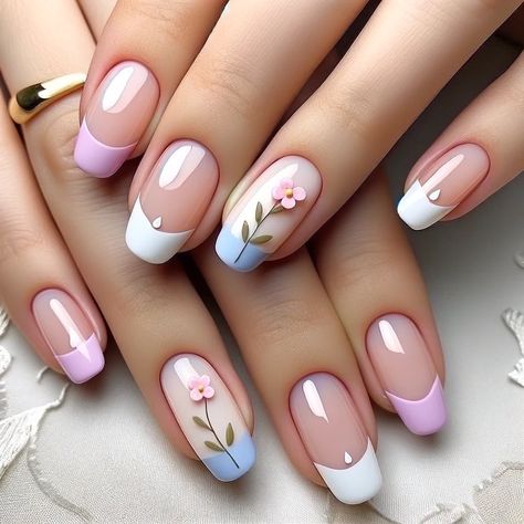 10 Stunning April Nail Designs to Embrace Spring's Splendor April Nails, Ballet Nails, Nagellack Trends, Short Coffin Nails, Manicure Diy, Fake Nails With Glue, Floral Nail Art, Nail Forms, Nailed It