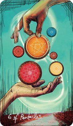 Light Seer’s Tarot Meanings 6 of Pentacles – The Light Seer’s Tarot // Chris-Anne // Tarot Cards and Meanings Tarot Reading Spreads, Pentacles Tarot, Tarot Prediction, Tarot Significado, Online Tarot, Tarot Meanings, Esoteric Art, Free Tarot, Pentacles