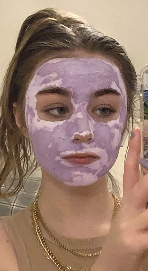 Purple Face Mask Skincare, Lavender Face Mask, Skincare Breakfast, Purple Skincare, Purple Face Mask, Face Mask Skincare, 2024 Health, Mud Masks, Buttered Toast