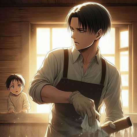 Levi As A Dad, Levi Ackerman Hot, Aot Oc, Anime Butterfly, Captain Levi, Demon King Anime, Anime Guys Shirtless, Attack On Titan Levi, Attack On Titan Art