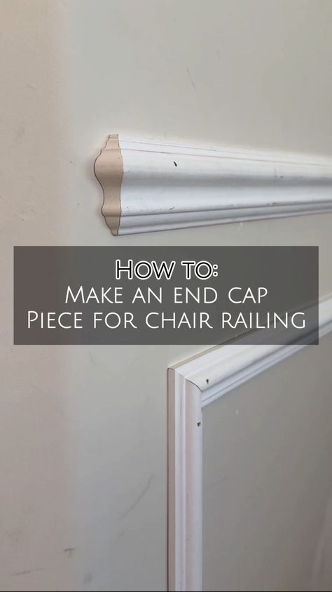 Natalie Park | DIY, Builds & Design | TUTORIAL ON HOW TO MAKE AN END CAP or END RETURN PIECE for chair railing! (This also works for baseboards too) 🙌🏻 A flat, raw 90 degree… | Instagram Shaker Chair Rail, Make Shaker Cabinet Doors, How To Make Shaker Cabinet Doors, Chair Railing, Shaker Cabinet Doors, Woodworking Workbench, Chair Rail, Board And Batten, Table Saw