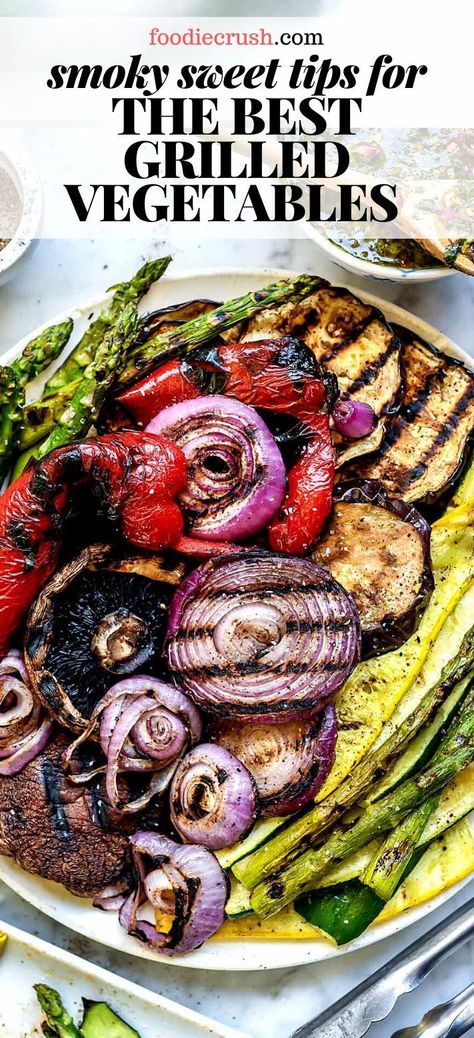 Easy Grilled Vegetables, Vegetables Platter, Best Grilled Vegetables, Vegetables Grilled, Grill Vegetables, Bbq Veggies, Grilled Vegetable Recipes, Recipes Bbq, Vegan Grilling