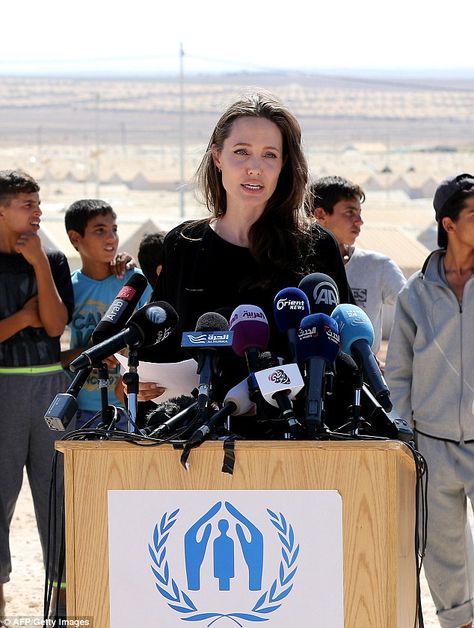 Angelina Jolie made a surprise appearance at a major UN peacekeeping summit, where she tol... Us Actress, My Future Job, Angelina Jolie Photos, Career Vision Board, Hollywood Actress, Refugee Camp, Dream Career, Future Jobs, Children's Day