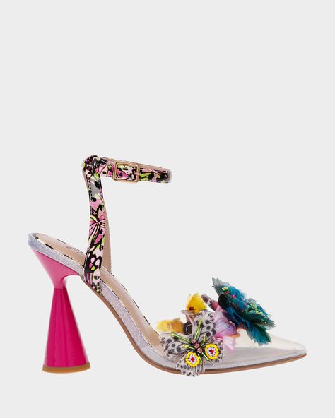 NADYA LILAC | Butterfly Heels – Betsey Johnson Butterfly Heels, Ivory Pumps, Silver Wedding Shoes, Betsey Johnson Clothes, Butterfly Embellishment, Fierce Women, Crystal Heels, Popular Handbags, Betsey Johnson Shoes