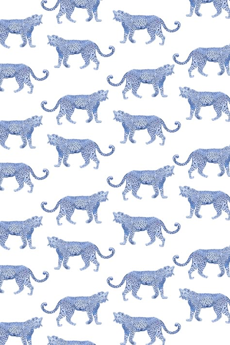 Cheetahs Peel & Stick Wallpaper Peel & Stick Wallpaper Light Blue / 24"x 48 Katie Kime Wallpaper, Cheetah Wallpaper, Katie Kime, Wallpaper Colorful, Preppy Wallpaper, Pinturas Disney, Cheetahs, Peel Stick Wallpaper, White Backdrop