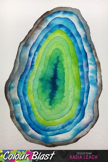 Geology Art Projects, Watercolor Geode, Geology Art, 6th Grade Art, 4th Grade Art, 5th Grade Art, Jr Art, Geode Art, Gemstone Art