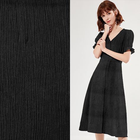 Harvest Popular 100% Rayon Crepe Yoryu Crinkle Solid Dyed Viscose Crepe Fabric For Shirt And Blouses - Buy Rayon Crepe,Crinkle Fabric,100 Rayon Fabric Product on Alibaba.com Crinkle Fabric, Viscose Fabric, Rayon Fabric, Crepe Fabric, Little Black Dress, The 100, Blouses, Fabric, Black