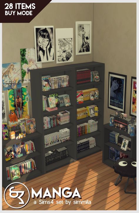 MANGA - Preview | Patreon Sims 4 Maxis Build Cc, Sims 4 Anime Cc Maxis Match, Sims 4 Cc Manga Books, Manga Sims 4 Cc, Build Cc Sims 4 Maxis Match, Anime Sims 4 Cc Furniture, Sims 4 Mods Anime, Sims4 Anime Cc, Sims4 Maxis Match Furniture