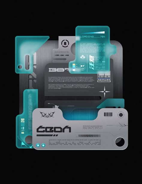 Cyberpunk Card Design, Futuristic Card Design, Futuristic Web Design, Futuristic Graphic Design, Cyberpunk Design, Portfolio Design Layout, Graph Design, Packaging Labels Design, Pop Design