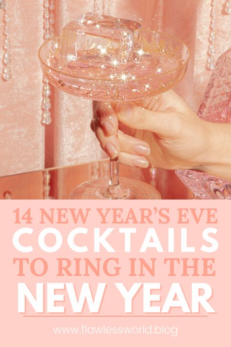 Cute Champagne Drinks, New Year’s Eve Pitcher Drinks, Drinks Alcohol Recipes New Years, Nye Party Drink Ideas, Easy Nye Drinks, Pitcher Cocktails New Years, New Years Margarita Recipes, Nye Drink Ideas For A Crowd, Nye Champagne Cocktails