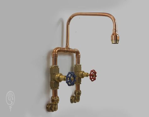 ImagineStorm - Etsy Australia Brass Taps, Bathroom Sink Taps, Gate Valve, Brass Faucet, Ring Der O, Copper Tubing, Small Changes, Copper And Brass, Mixer Taps