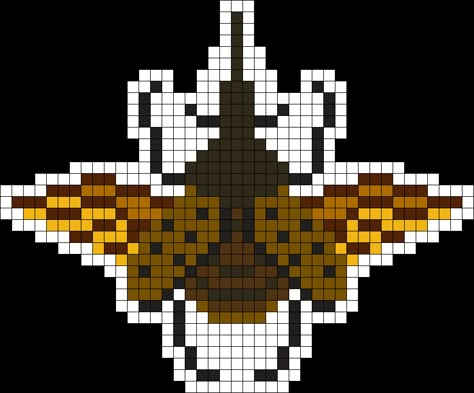 Beetle Pixel Pattern, Cross Stitch Patterns Free Grid, Beetle Perler Beads, Bead Tapestry Patterns, Bug Grid Pattern, Bug Pixel Art Grid, Pixel Art Insect, Insect Perler Bead Patterns, Perler Bead Patterns Grid