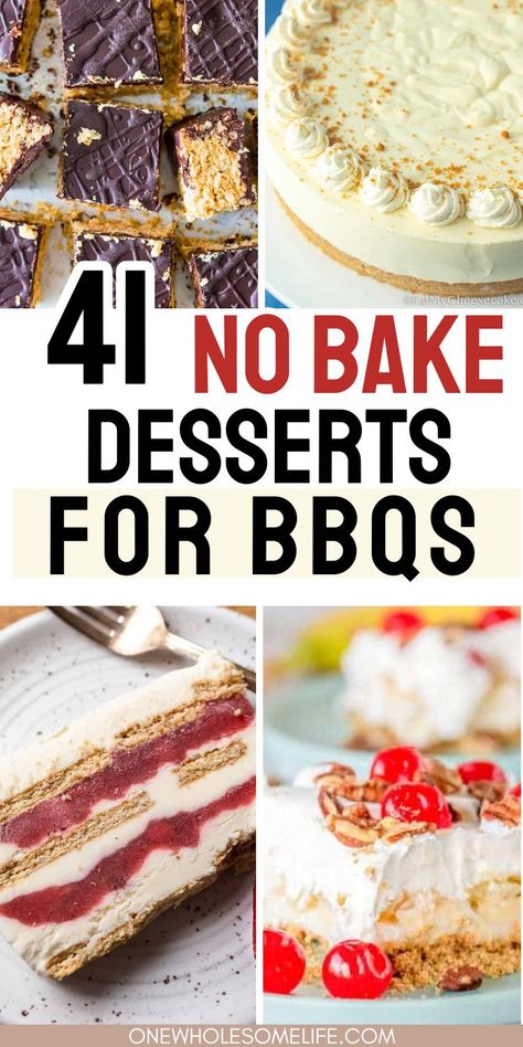 No bake dessert recipes that are quick and easy to prepare, ideal for a crowd. Includes healthy options like pies, cheesecake, and more, suitable for kids. No Bake Summer Desserts For A Crowd, Quick Summer Desserts No Bake, Summer Deserts Easy Simple, Hot Weather Dessert Ideas, Easy Cold Desserts No Bake, July 4 Desserts Easy, Easy No Bake Desserts For A Crowd, Cookout Desserts Easy, Quick Easy Desserts For A Crowd