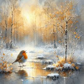 a watercolor painting of a small robin in the snow - Image Creator from Microsoft Designer Microsoft Copilot, Snow Images, Old Images, Create Sign, Create Image, The Snow, Your Image, Bing Images, Watercolor Painting