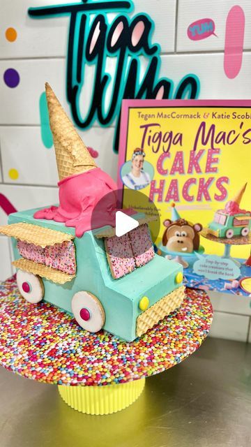 Tegan Maccormack on Instagram: "CAKE HACK ALERT! 🤩
So excited to share one of my FAV hacks from our new book TIGGA MAC’S CAKE HACKS!
Available NOW for pre order in AUS/NZ/UK/CAN/US! 
🔗LINK IN BIO🔗 

Still can’t believe that in just a couple of months we will have a published book on the shelves of multiple stores and in MULTIPLE COUNTRIES!? WOW! 
@penguinbooksaus 
@highspotlit 

#tiggamac #okiedokie #cakevideo #cakedecorating #cakehack #cakedecorator #hack #cakehacks #caketutorial #cakevideo #cake #cakedesign #easycake #book #cakebook #aussie" Tigga Mac, Mac Cake, Truck Birthday Cakes, Truck Cakes, Cake Hacks, Cake Videos, Ice Cream Truck, Cake Tutorial, Easy Cake