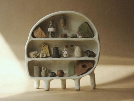 Ceramic Functional Ideas, Clay Crafts For Adults, Pottery Shelf, Ceramic Shelf, Ceramic Storage, Tanah Liat, Keramik Design, Pottery Crafts, Ceramics Pottery Art