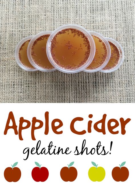 Apple Cider Jello Shots, Cider Jello Shots, Carmel Vodka, Jello Shots Recipes, Thanksgiving Jello, Salted Caramel Vodka, Shots Recipes, Jello Shots Vodka, Whipped Cream Vodka