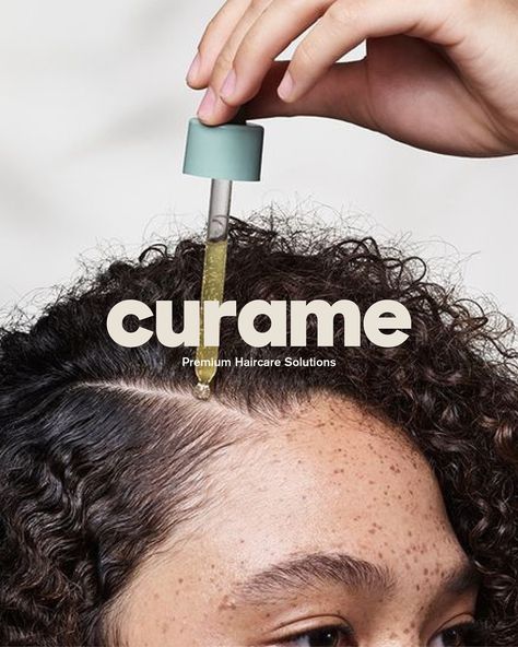 Curame, a high-quality hair care brand dedicated to restoring your hair. They offer products designed to repair damage, promote growth, and enhance shine and softness. @designerbriefs #dbcurame #designerbriefs #branding #brandidentity #packaging #branddesign #typedesign #brandinginspiration #branding #logodesign #branddesign #logofolio #graphicdesignchallenge #brandbrainy #lettering Hair Product Ads Design, Hair Care Branding Design, Hair Salon Advertising Ideas, Hair Care Branding, Salon Advertising Ideas, Beauty Branding Design, Hair Ads, Beautiful Gray Hair, Perfume Photography