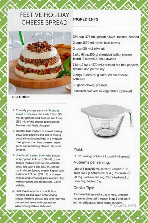 Pc Ideas, Holiday Cheese, Pampered Chef Party, Pampered Chef Consultant, Pampered Chef Recipes, Chef Tools, Batter Bowl, Cheese Ball Recipes, Spread Recipes