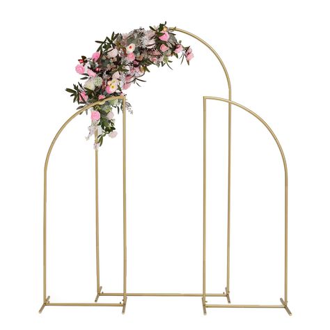 PRICES MAY VARY. 【Elegant VINCIGANT Arbors Set of 3 Wedding Arch Backdrop Stand】 Our Arbors Set of 3 Wedding Arch Backdrop Stand sizes are 4.9FT, 6.6FT and 4.9FT， perfect for adding a touch of romance to any wedding ceremony, anniversary celebration, or birthday party. The semi-circular metal backdrop stand is elegant and eye-catching, creating a beautiful and atmospheric backdrop. 【Sturdy and Durable】 Made from anti-rust round steel pipe, our VINCIGANT Arbors Set of 3 Ballon Arch Backdrop Stand Floral Balloon Arch, Metal Arch Backdrop, Birthday Party Garden, Metal Backdrop, Wedding Arch Backdrop, Arch Backdrop Stand, Balloon Arch Decorations, Floral Balloons, Arch Decoration