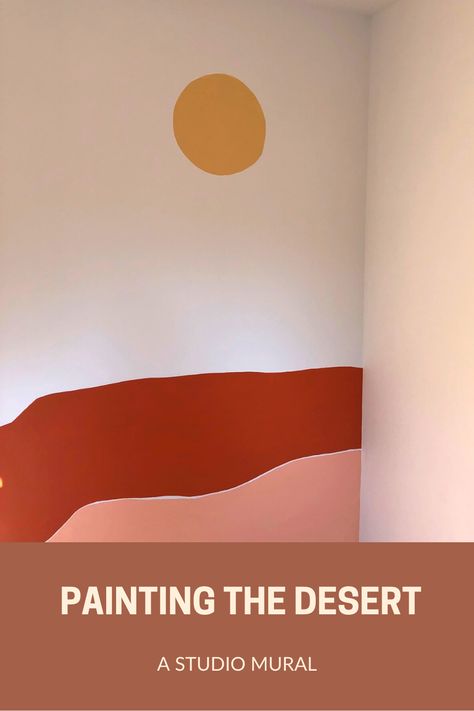 Desert Sunset Mural, Desert Mural Wall, Studio Mural, Desert Mural, Desert Inspiration, Walls Painting, Vbs Craft, Wall Murals Diy, Desert Aesthetic