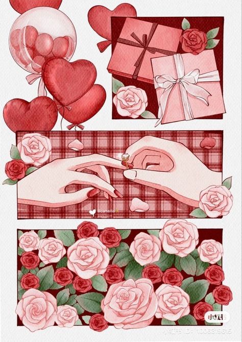 Valentine’s Day Art, Manga Art Aesthetic, Whimsical Art Journal, Color Drawing Art, Graphic Novel Art, Comic Style Art, Book Illustration Art, Cute Art Styles, Comic Styles