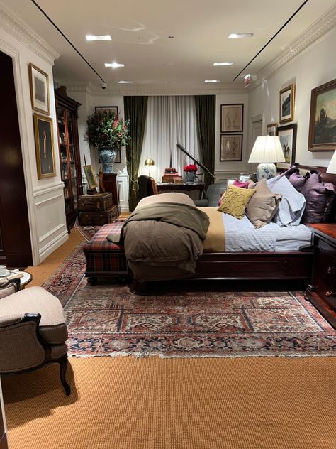 Ralph Lauren Bedroom Aesthetic, Ralph Lauren Room Aesthetic, Ralph Lauren Home Aesthetic, Ralph Lauren Room, Ralph Lauren Decor, Ralph Lauren Interior Design, Ralph Lauren Bedroom Ideas, Ralph Lauren Interiors, Ralph Lauren Bedroom