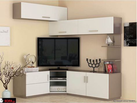 Corner Tv Stand Ideas, Tv Stand Ideas, Kitchen Wardrobe Design, Corner Tv Cabinets, Corner Tv Stands, Wall Unit Designs, Tv Unit Decor, Tv Unit Furniture Design, Corner Tv Unit