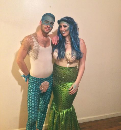 Merman & Mermaid Beach Party Costume Ideas, Beach Party Costume, Party Costume Ideas, Mermaid Costumes, Mermaid Costume, Beach Party, Costume Ideas, The Little Mermaid, Mermaid