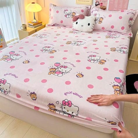 1, 2, 3, 4, 5, or 6? 💖 Tag us to be featured 💕 Sanrio My Melody, Kuromi & Cinnamoroll Fleeced Bed Head Single Sheet 💕🎀💕🎀💕🎀💕 #sheets #kawaii #cute #sanrio #mymelody #aesthetic #harajuku #kuromi #cinnamoroll #sanrio #beddingset #pink #egirl #kurustore Velvet Bed Sheets, Black Bed Sheets, Kitty Room, Fitted Bed, Silk Sheets, My Melody Kuromi, Kuromi Cinnamoroll, Sanrio My Melody, Satin Sheets