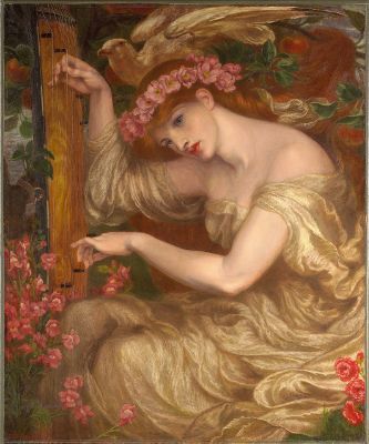 A Sea-Spell. A Sea-Spell was painted for Rossetti’s patron Frederick Leyland, a ship magnate who owned a large number of paintings by the artist. Rossetti first planned to illustrate lines from Coleridge’s poem Kubla Khan — “A damsel with a dulcimer / In a vision once I saw” ... Gabriel Rossetti, Pre Raphaelite Art, Dante Gabriel Rossetti, Harvard Art Museum, John Everett Millais, Alfons Mucha, Music Painting, Henri Rousseau, Pre Raphaelite