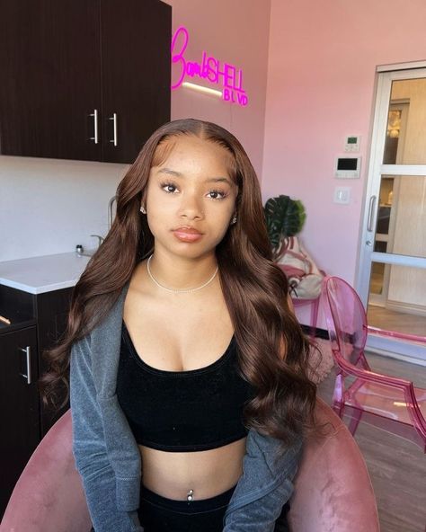 Frontal Wig Install, Kay Flock, Frontal Wig Hairstyles, Lace Fronts, Wig Install, Chocolate Brown Hair, Quick Weave Hairstyles, Pretty Braided Hairstyles, Pretty Hair Color