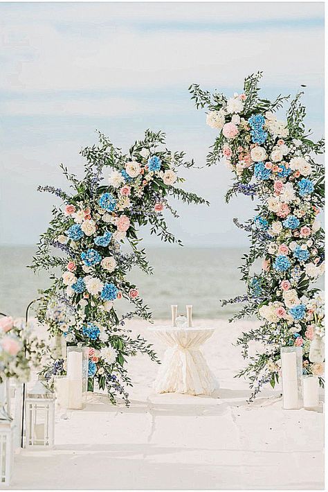 This dreamy floral arch is ideal a perfect touch for your wedding ceremony. Pin that floral arch into your arch collection.##floralweddingarch #bridalinspiration #romanticinspo. Triangle Arch Floral, Floral Arch Illustration, Delphinium Wedding Arch, Ground Arch Floral, Grounded Floral Arches Beach, Bridal Party Attire, Breathtaking Wedding, Floral Arch, Elegant Flowers