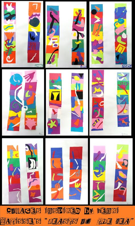 Matisse Art Project, Art 2nd Grade, Arte Pop Up, Classe D'art, 2nd Grade Art, 4th Grade Art, 3rd Grade Art, Art Camp, Art Curriculum