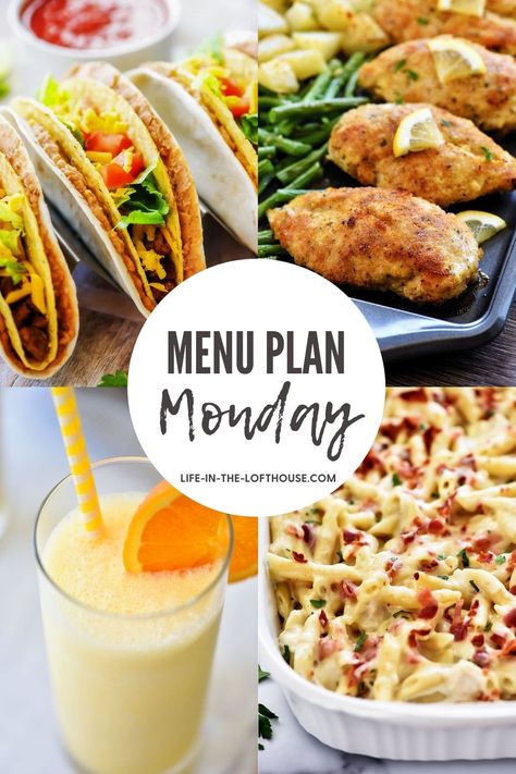 Menu Plan Monday is a simple plan to help get dinner on the table. Each menu includes six delicious dinner ideas and one sweet treat! Teriyaki Chicken Casserole, Life In The Lofthouse, Best Green Bean Casserole, Chocolate Chip Pudding, Breakfast Enchiladas, Chocolate Chip Pudding Cookies, Beef Stroganoff Easy, Meal Planning Menus, Cheeseburger Soup