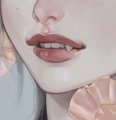 Anime Mouth Drawing, Anime Mouths, Anime Lips, Mouth Drawing, Vampire Teeth, Lips Drawing, Art Manga, 캐릭터 드로잉, Digital Art Anime