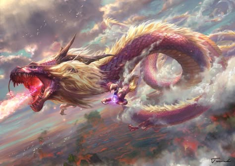 Chinese Dragon, T SWCK Elemental Dragons, Eastern Dragon, Creature Fantasy, Beautiful Dragon, Fantasy Beasts, Dragon Pictures, Fantasy Creatures Art, Fantasy Monster, Dragon Artwork