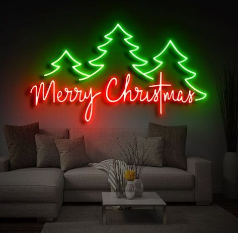 Christmas Neon Sign, Winter Holiday Party, Neon Box, Commercial Signs, Customized Products, Wedding Neon Sign, 3 Characters, Neon Wedding, Led Neon Lighting