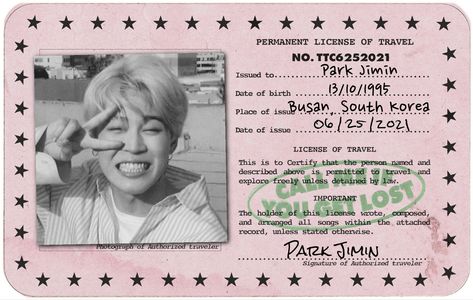 Jimin
Card
Id card 
Id
Card 
Bts card 
Bts id 
Call me if you get lost Call Me If You Get Lost Kpop, Phone Printable, Binder Decoration, Busan South Korea, Bow Wallpaper, Cute App, Id Photo, Iphone Wallpaper Photos, All Songs