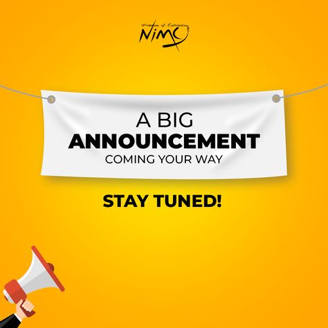 Heya!  NIMCJ - has something very exciting to share with you all. Keep checking this space for the BIG ANNOUNCEMENT. Stay Tuned!  #NIMCJ #BigAnnouncement #StayTuned Something Big Is Coming Teaser, Stay Tuned Poster, Stay Tune Poster, Announcement Poster, Contest Poster, Delhi Metro, Splash Images, Something Something, Something Big