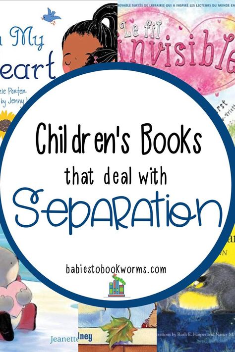 These children's books about separation can help kids to cope with being apart from their parents. #separationanxiety #booksaboutseparation #kidsbooks Nonfiction Books For Kids, Family Read Alouds, Toddler Class, Kids Series, Best Children Books, Books For Moms, Family Books, Preschool Books, Interactive Book