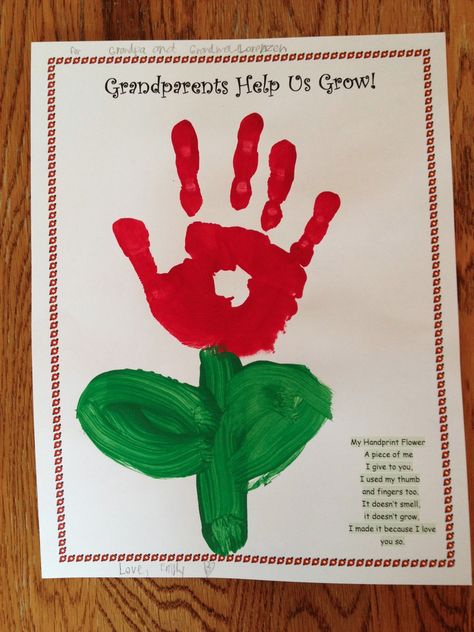 Grandparents Day Preschool, Grandparents Day Activities, Grandparents Day Cards, National Grandparents Day, Grandparents Day Crafts, Happy Grandparents Day, Grandparents Day Gifts, Mothers Day Crafts For Kids, Handprint Crafts