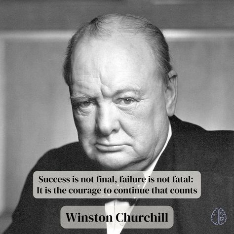 "Success is not final, failure is not fatal: It is the courage to continue that counts" -Winston Churchill #failureisnotfatal #successmindset #failure #success #keepgoing #nevergiveup #achievemore #dontstopbelieving #courage #strength Failure Is Not Fatal, Dont Stop Believing, Success Is Not Final, Winston Churchill, Success Mindset, Churchill, Keep Going, Never Give Up