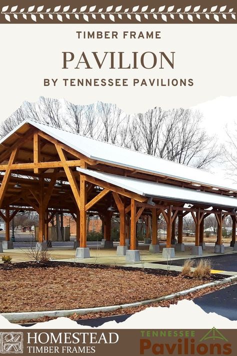 Spring To Do List, Wood Pavilion, Gazebo Backyard, Timber Frame Pavilion, Frame Projects, Outdoor Structure, Timber Frames, Backyard Inspo, Timber Wood