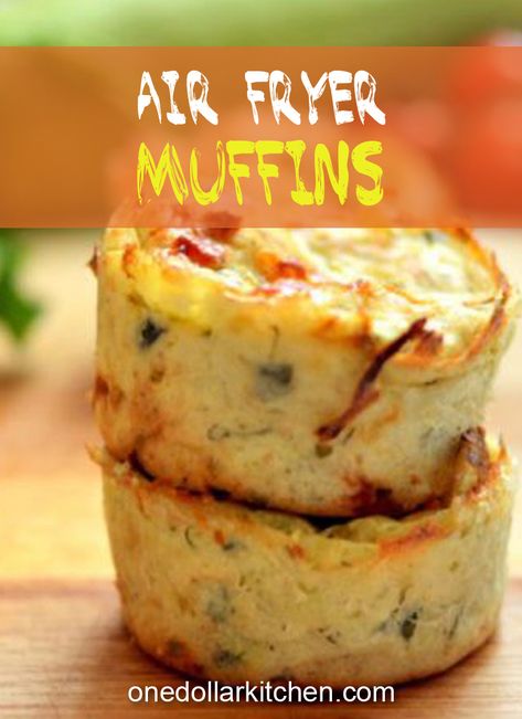 Air Fryer Muffins, Cheesy Muffins, Airfryer Breakfast, Air Fryer Recipes For Beginners, Best Air Fryer Recipes, Bacon Muffins, Amazing Meals, Best Air Fryer, Bacon And Cheese