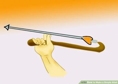 How to Make a Simple Atlatl: 13 Steps (with Pictures) - wikiHow Arrow Nocks, Spear Thrower, Air Cannon, Primitive Technology, Pig Crafts, Bushcraft Skills, Primitive Survival, Hunting Tools, Survival Shelter